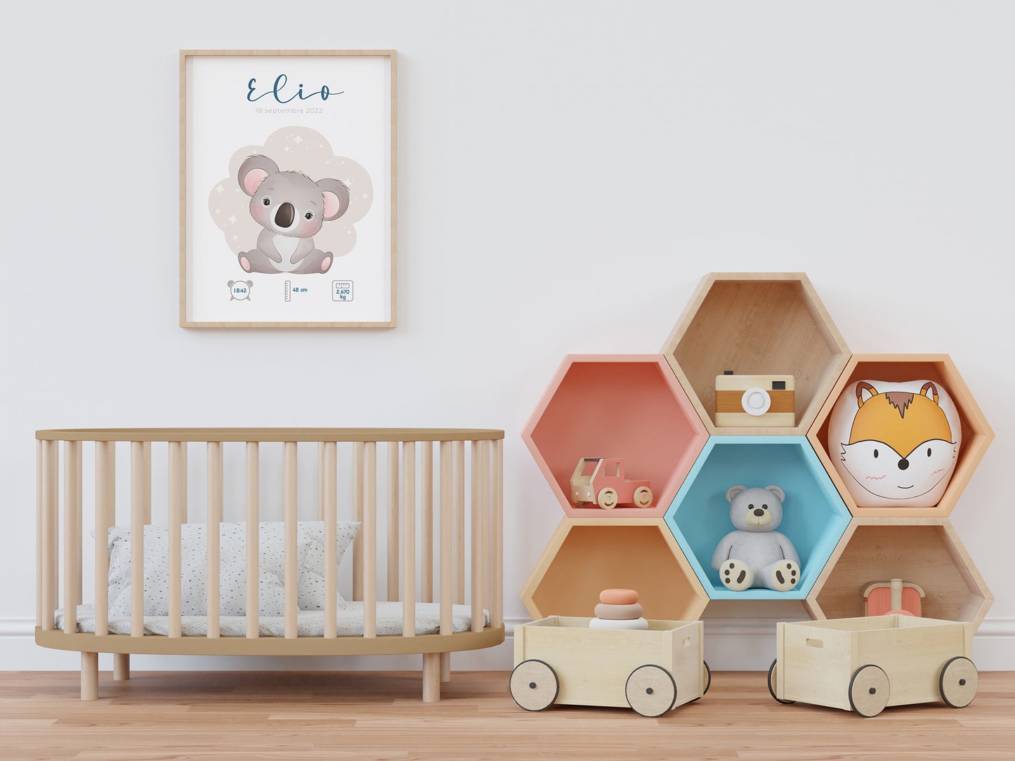 Personalized birth poster "Koala"