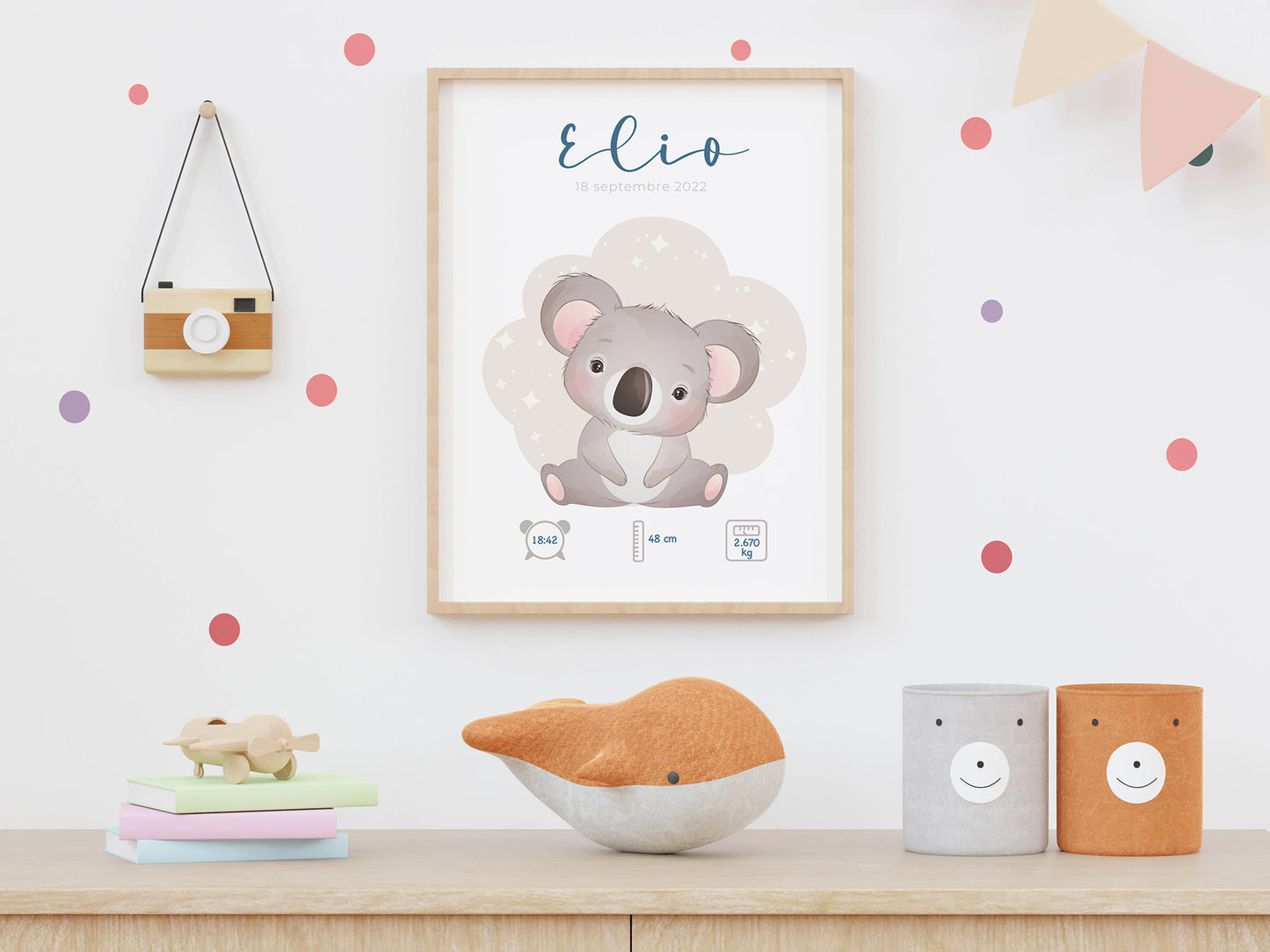 Personalized birth poster "Koala"