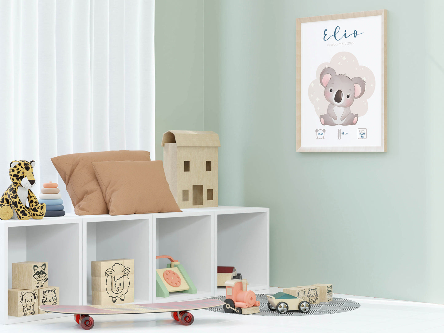 Personalized birth poster "Koala"