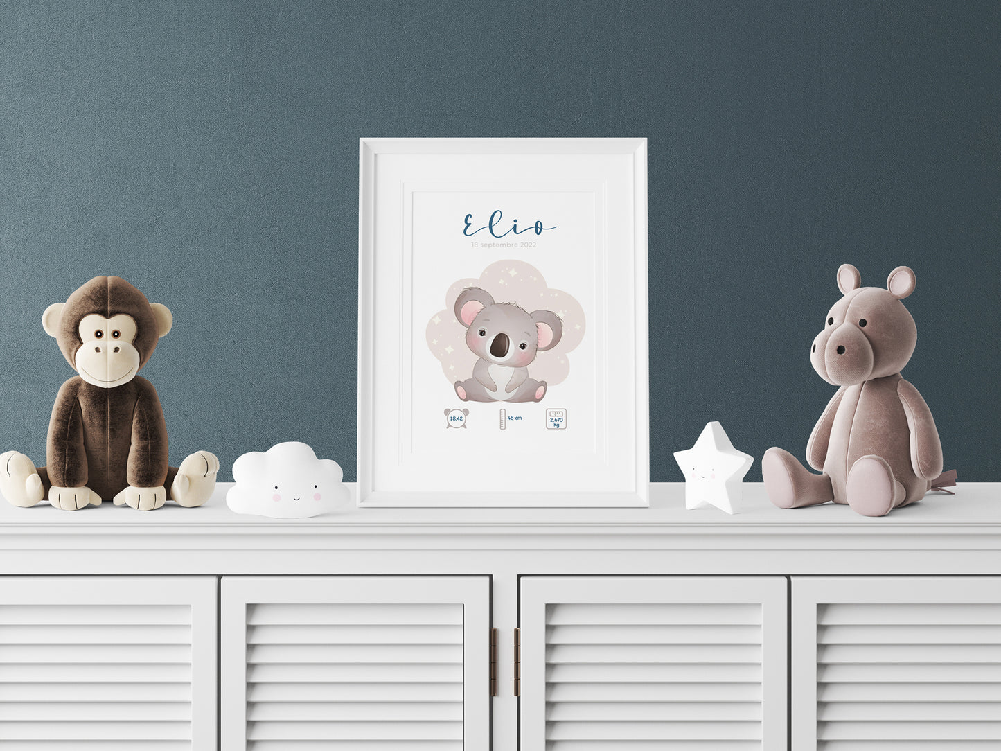 Personalized birth poster "Koala"