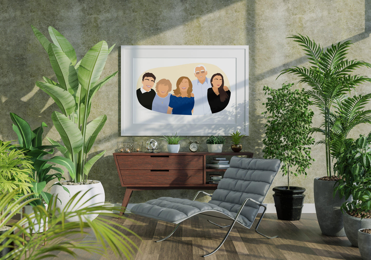 Affiche Portrait personnalisé couple bebe famille soeur frère papi mamie chien - cadeau maman papa anniversaire mariage naissance bapteme - Imagine.affiche