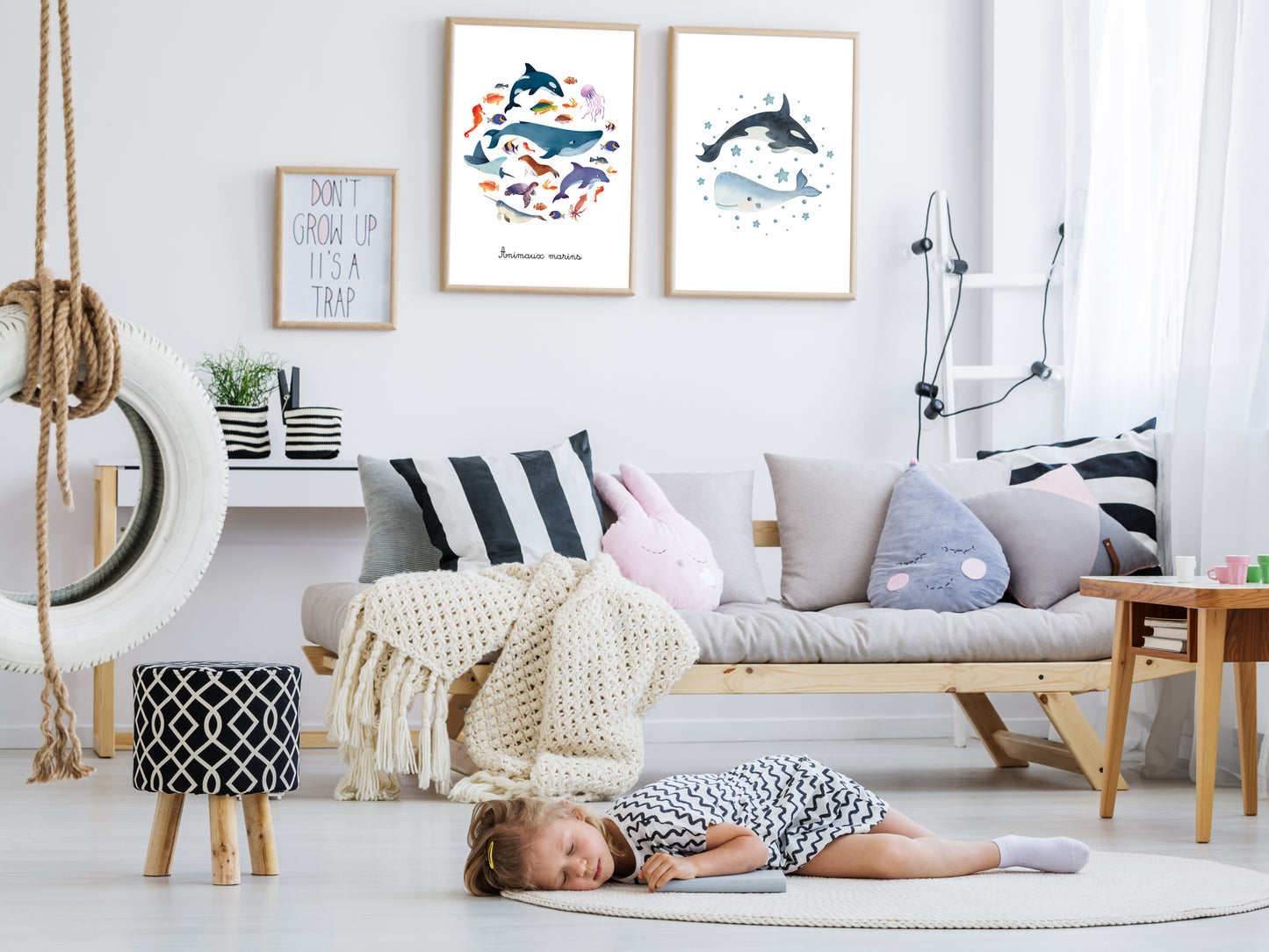 Affiche les animaux marins