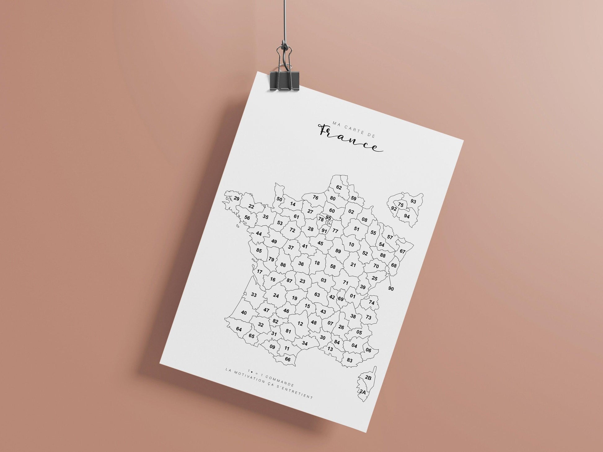 Carte des ventes France entrepreneur - Suivez vos commandes et ventes pour petite entreprise - Map à remplir pour motivation - carte france - Imagine.affiche