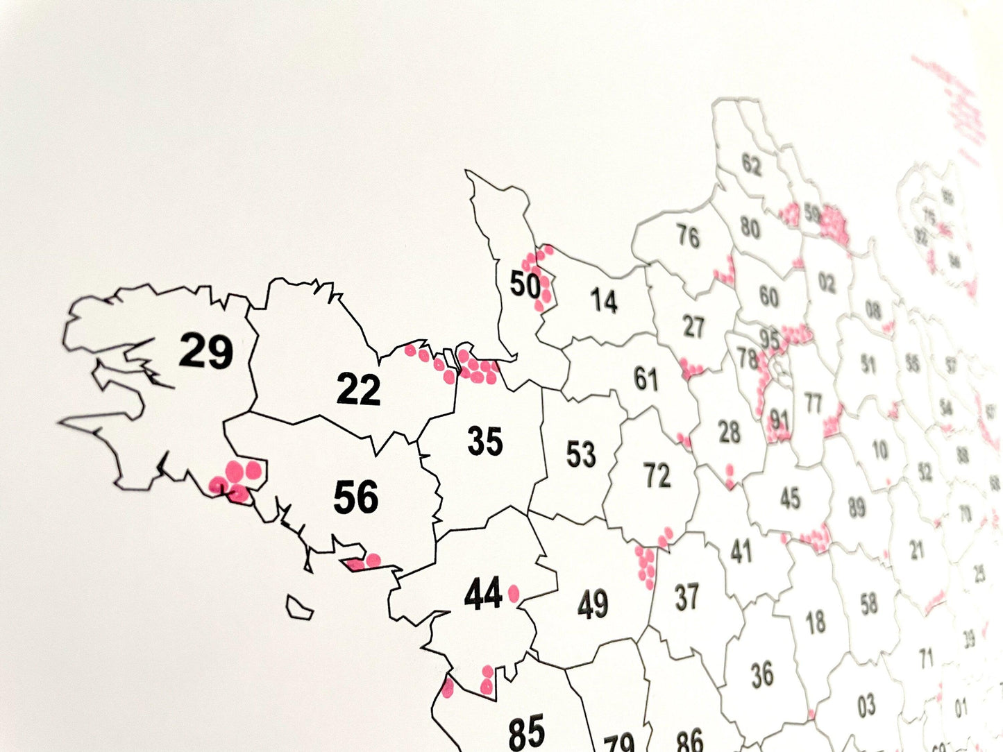 Carte des ventes France entrepreneur - Suivez vos commandes et ventes pour petite entreprise - Map à remplir pour motivation - carte france - Imagine.affiche
