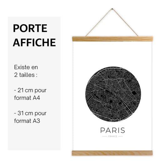Cadre Photo en bois Magnétique ou Porte Affiche A4 A3 - Baguette de suspension Aimanté Installation Facile et Rapide - Imagine.affiche