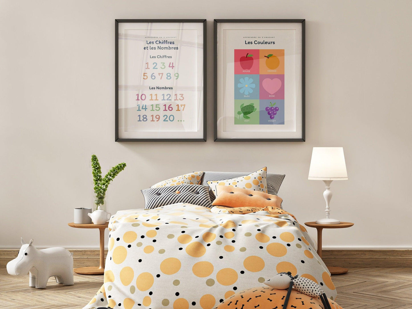 Affiche Apprendre les Chiffres et les Nombres Compter 1 2 3 4 pour chambre enfant école maternelle, primaire - poster enfant garçon et fille - Imagine.affiche