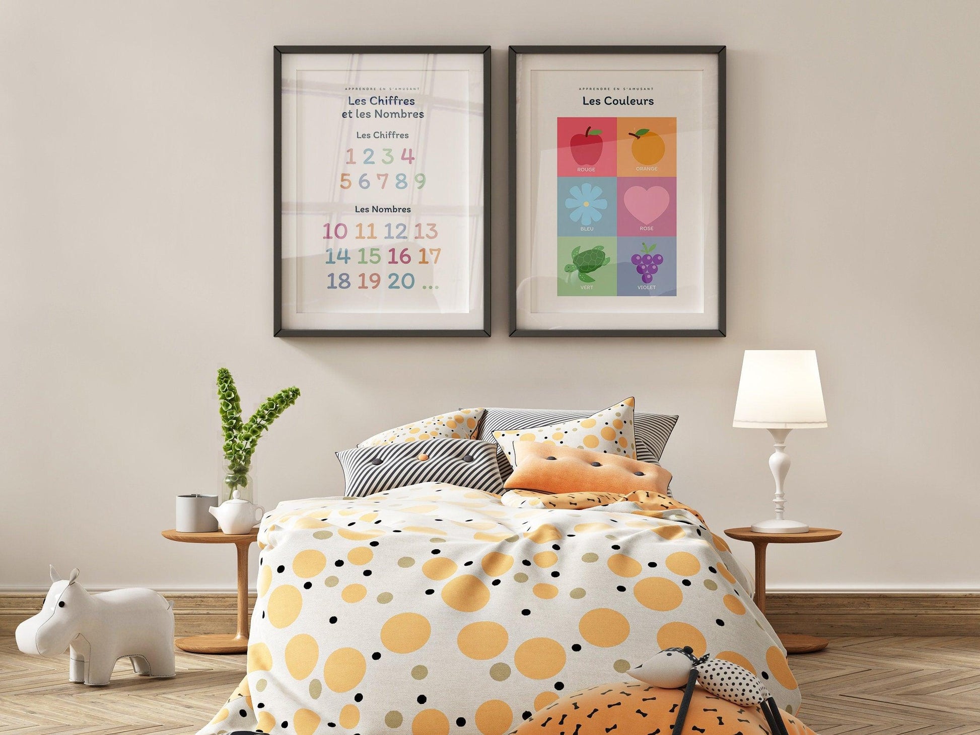 Affiche Apprendre les Chiffres et les Nombres Compter 1 2 3 4 pour chambre enfant école maternelle, primaire - poster enfant garçon et fille - Imagine.affiche