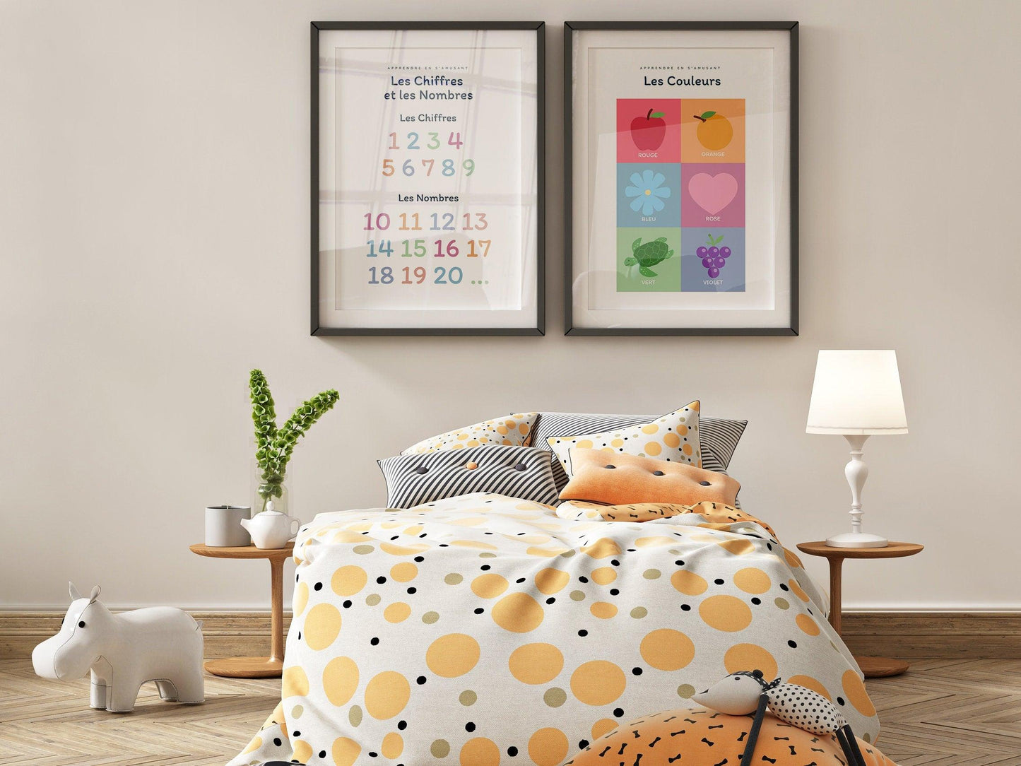 Affiche Les couleurs rouge bleu jaune salle de jeu - chambre enfant école maternelle primaire - poster enfant garçon et fille apprentissage - Imagine.affiche