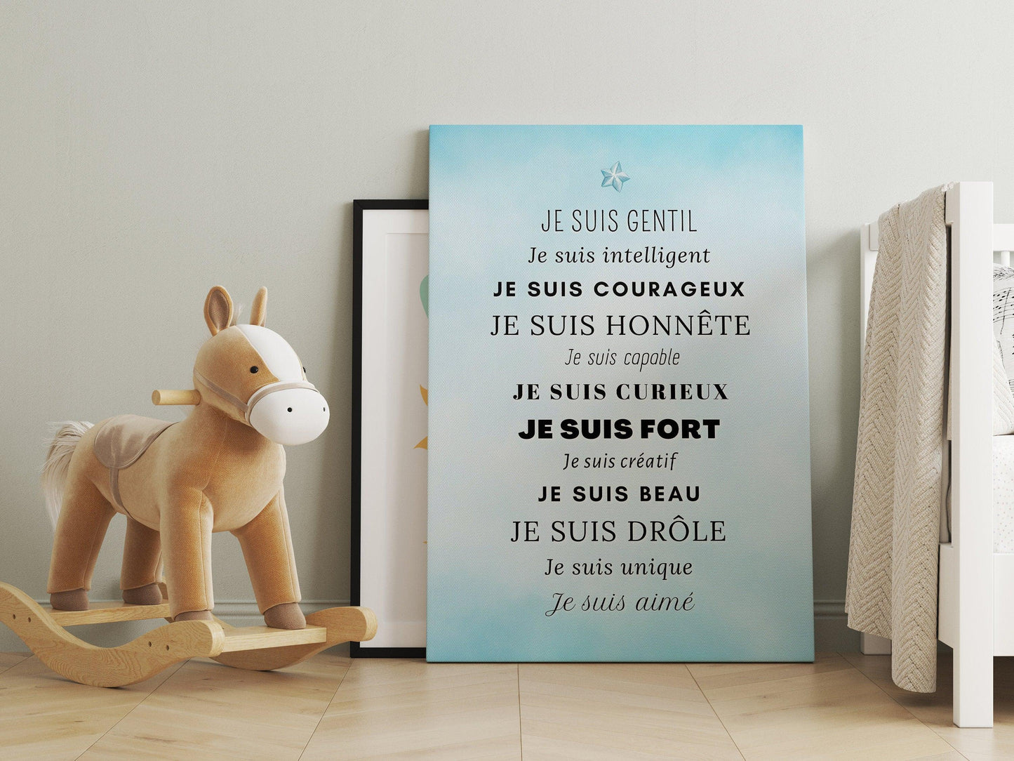 Affiche Motivation - phrases positives compliment - garçon bébé enfant - décoration poster mural chambre salon affirmations personnalisable - Imagine.affiche