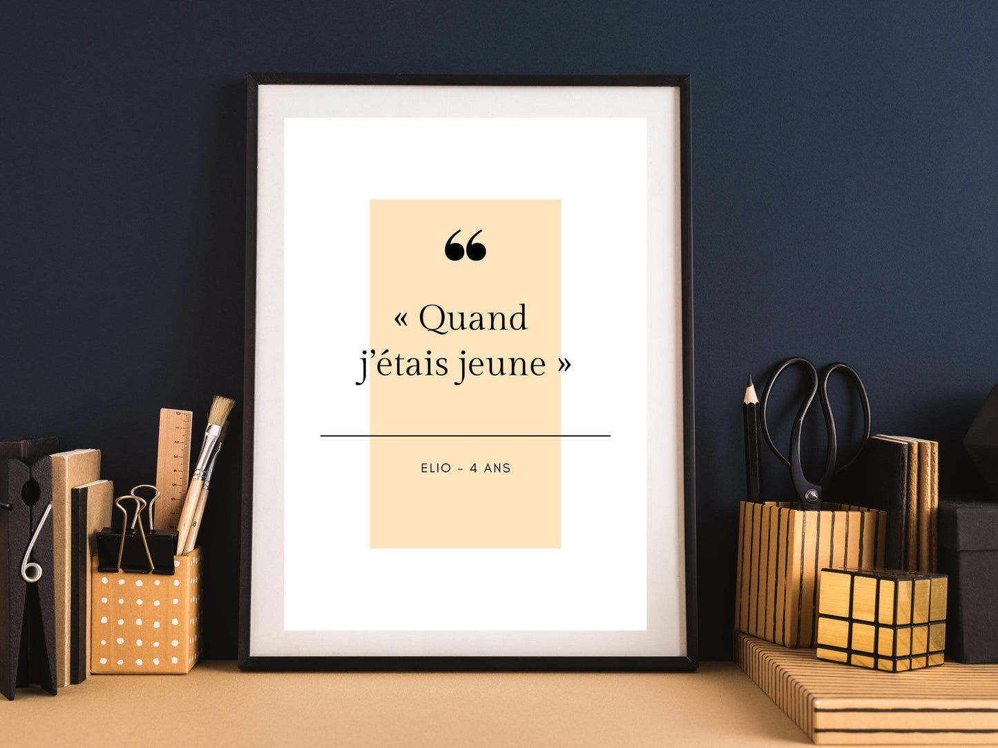 Affiche phrase d'enfant à personnaliser - anniversaire noël - maman papa - cadeau idéal - enfant bébé - souvenir personnalisable citation - Imagine.affiche