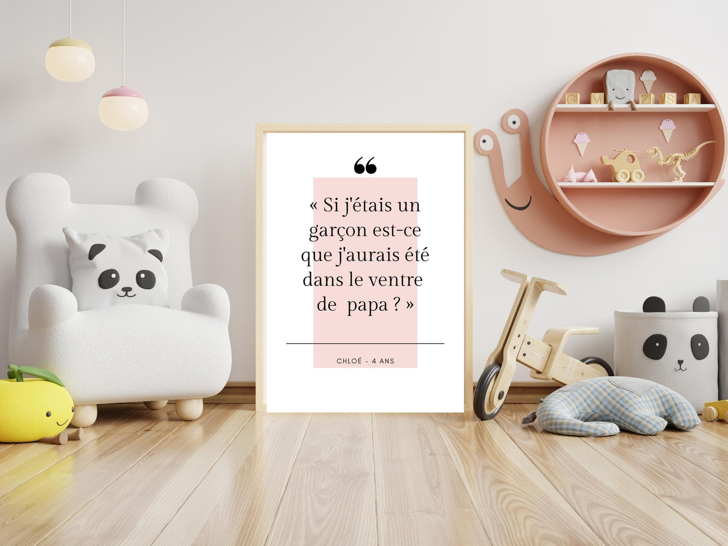 Affiche phrase d'enfant à personnaliser - anniversaire noël - maman papa - cadeau idéal - enfant bébé - souvenir personnalisable citation - Imagine.affiche