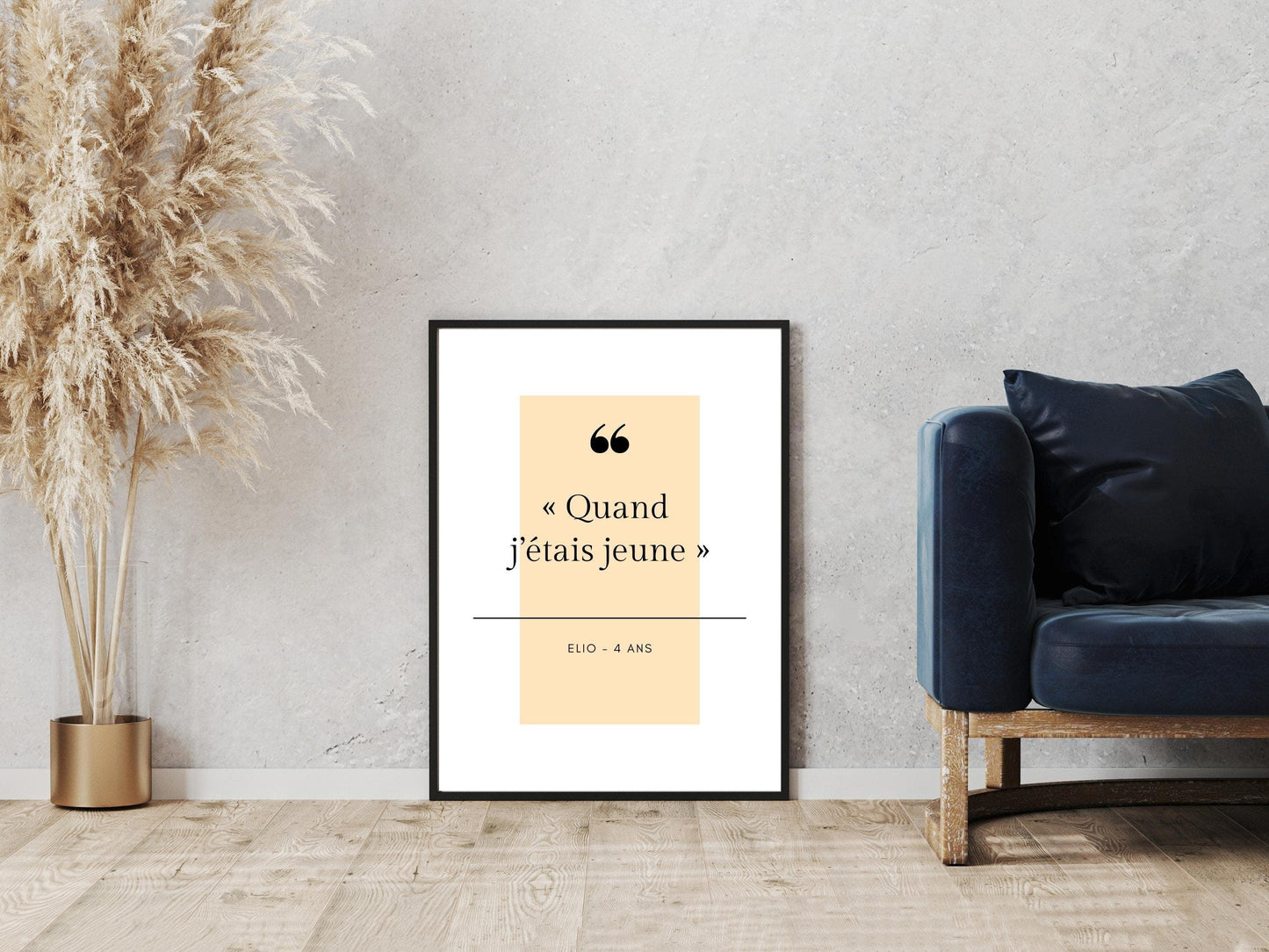 Affiche phrase d'enfant à personnaliser - anniversaire noël - maman papa - cadeau idéal - enfant bébé - souvenir personnalisable citation - Imagine.affiche