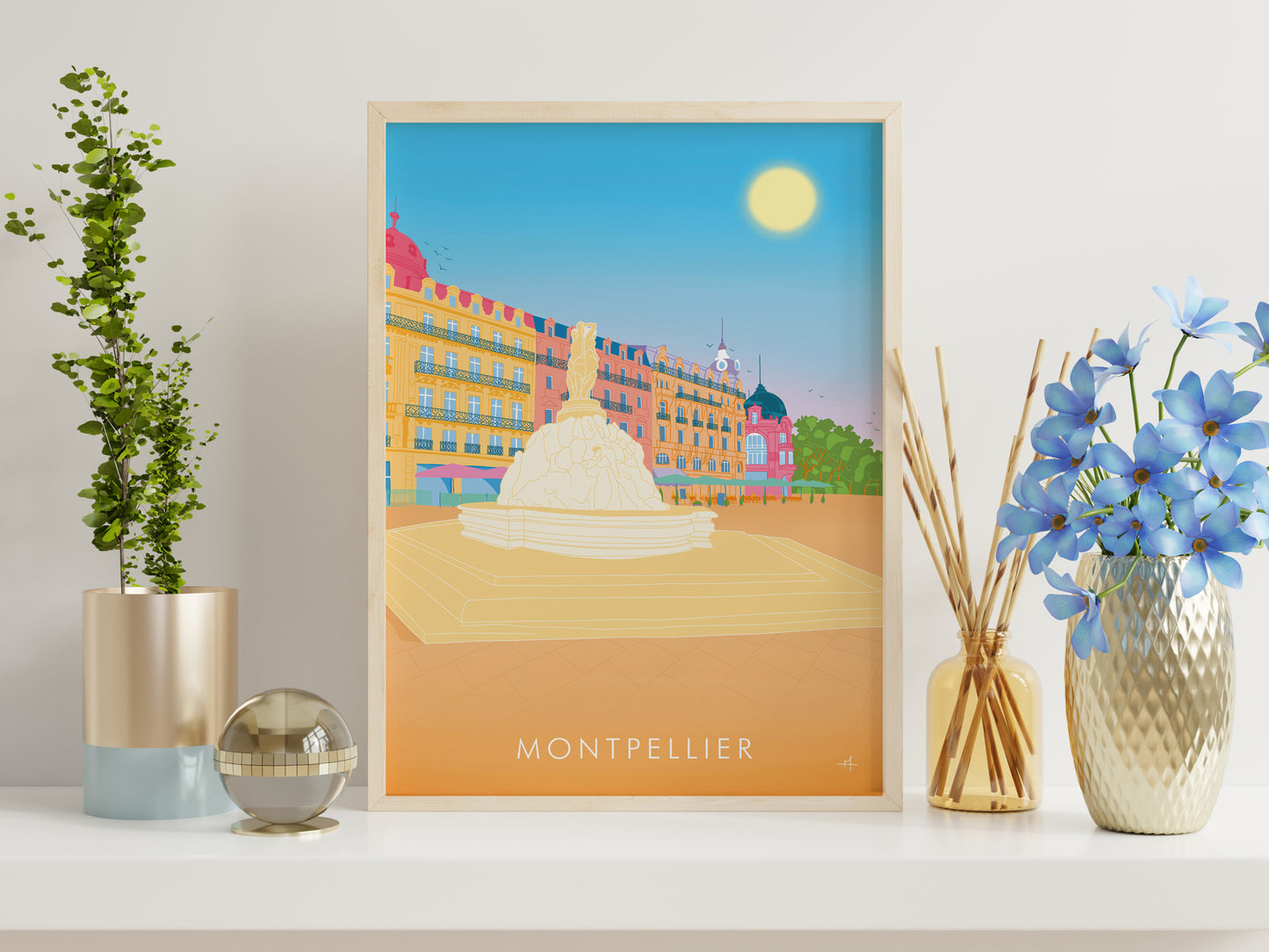Affiche de Montpellier dans Hérault en France