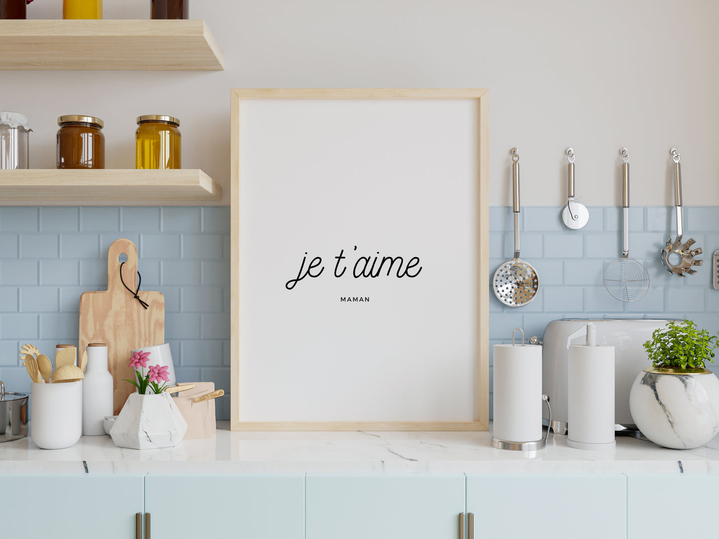 Poster I love you "mom" "dad" "papi" ... to personalize