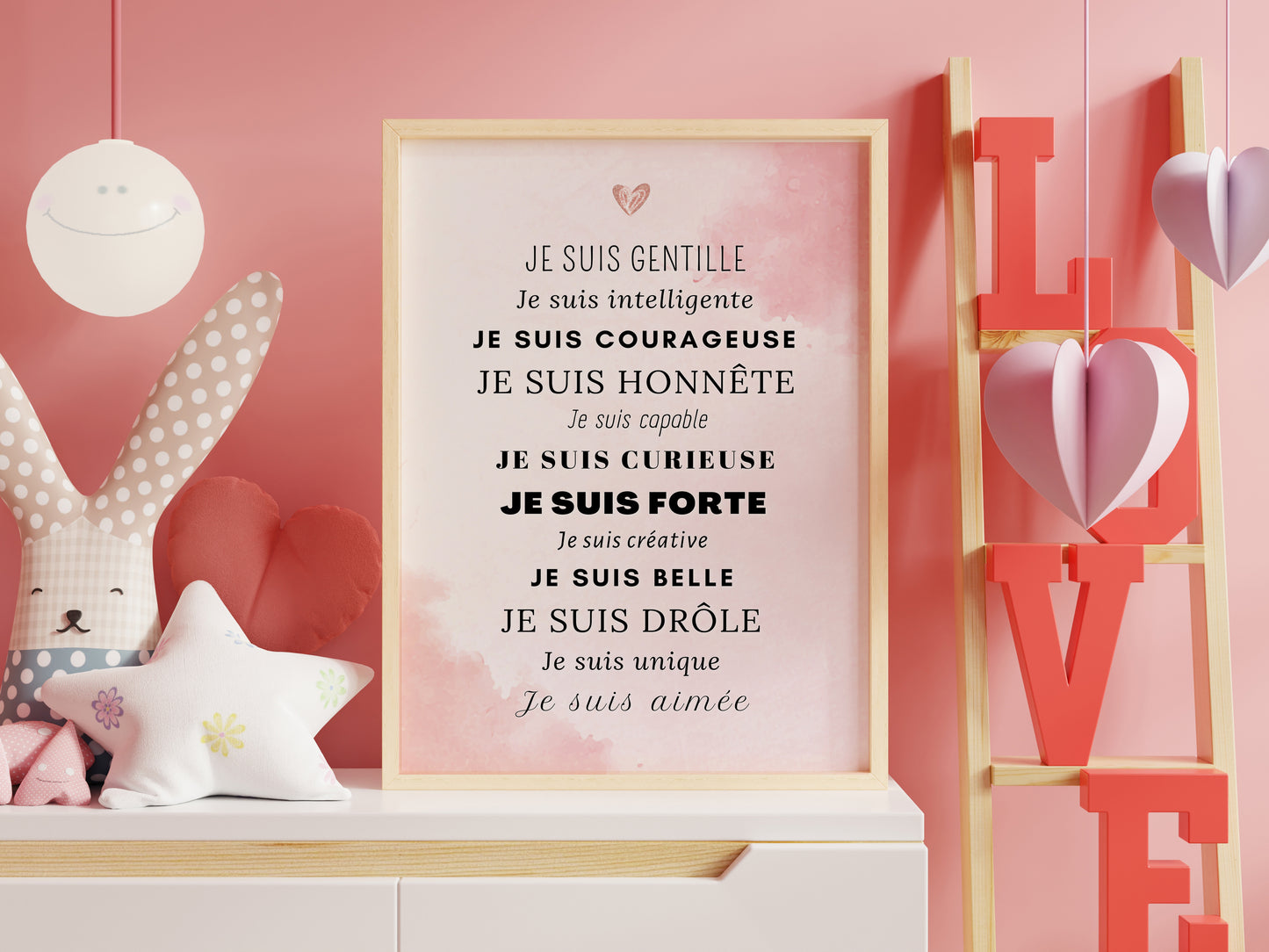 Motivation poster - positive sentences compliment - boy baby child - wall poster decoration bedroom living room customizable affirmations