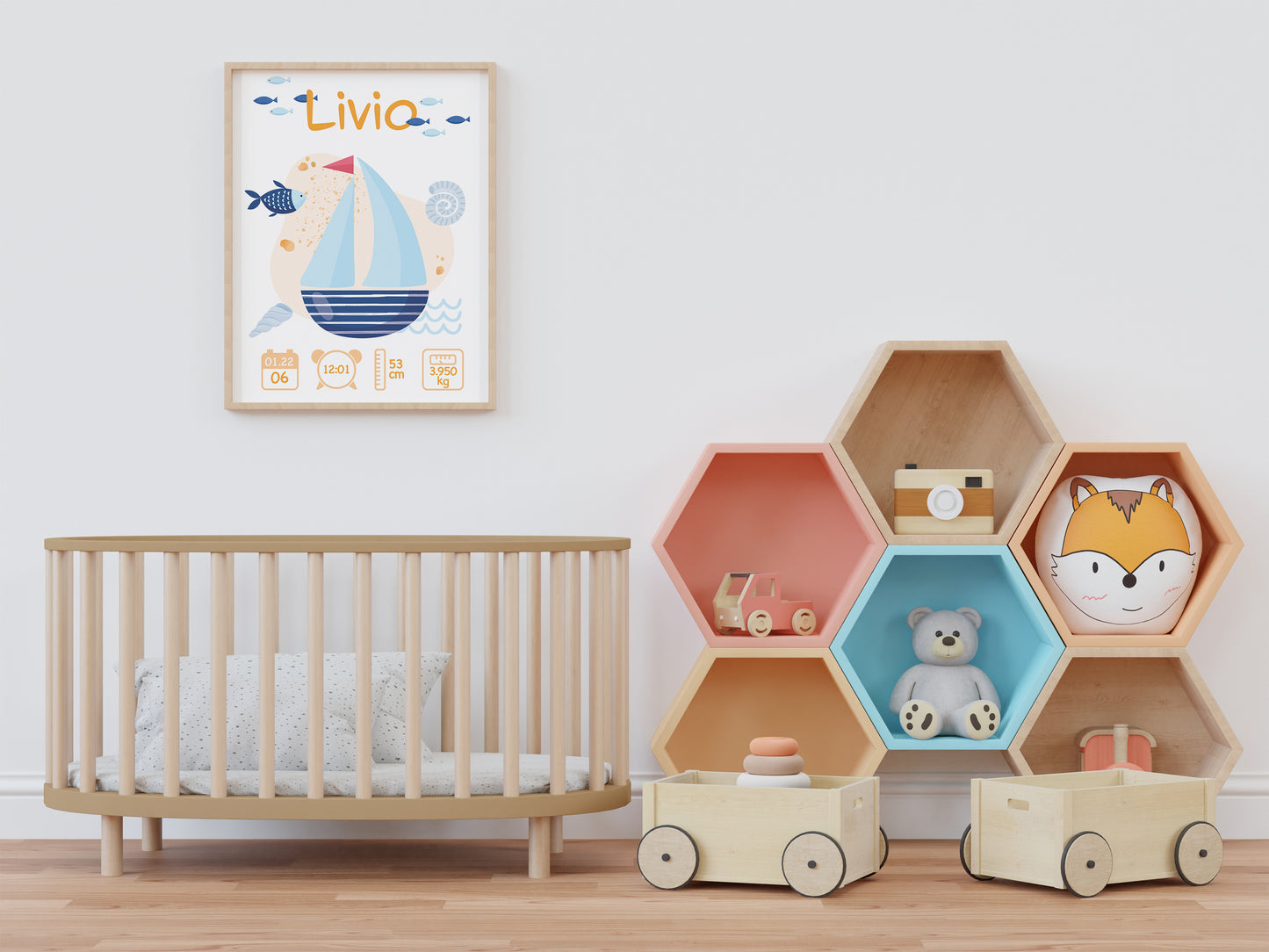 "Sailor" personalized birth poster