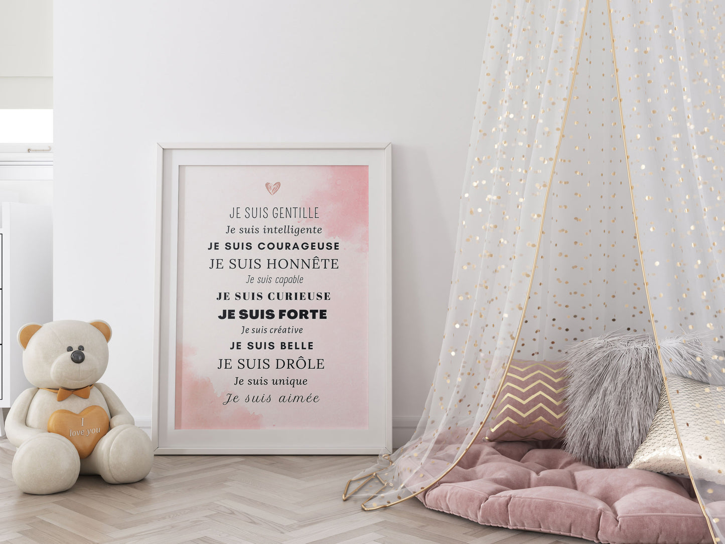 Motivation poster - positive sentences compliment - boy baby child - wall poster decoration bedroom living room customizable affirmations