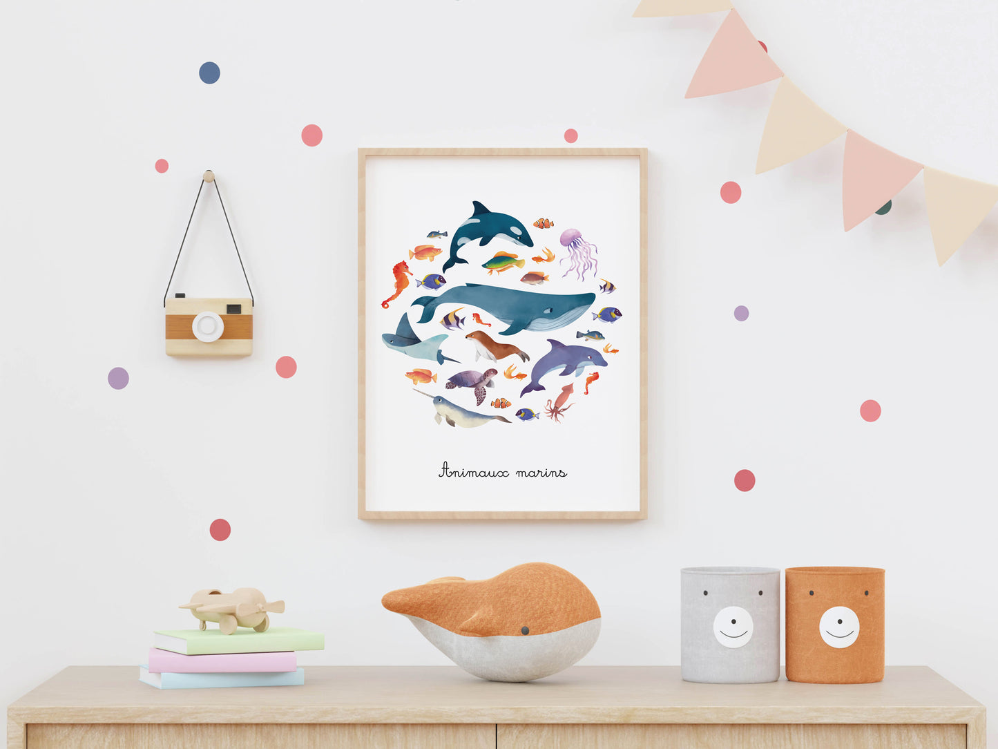Affiche les animaux marins