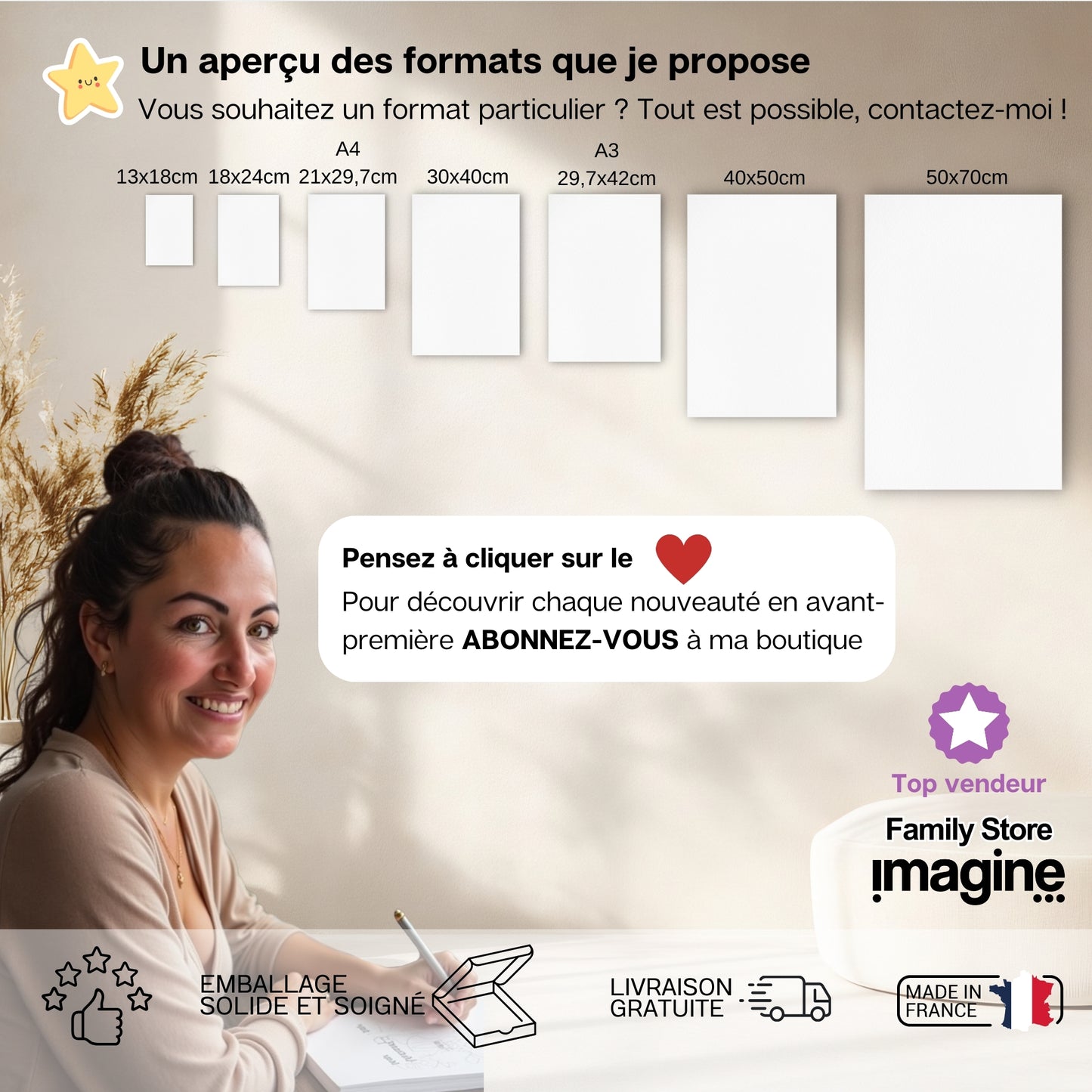 Affiche affirmations positives pour enfant en version garçon ou fille