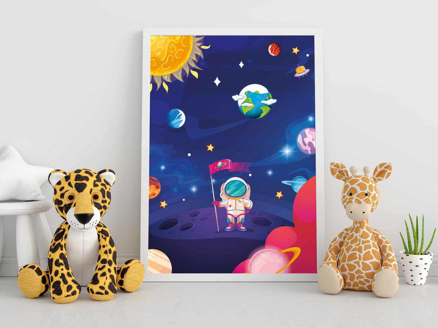 Space posters personalized children's room - Decoration 3 posters boy girl - Space - Gift idea Astronaut Cosmonaut Printing A4 A3