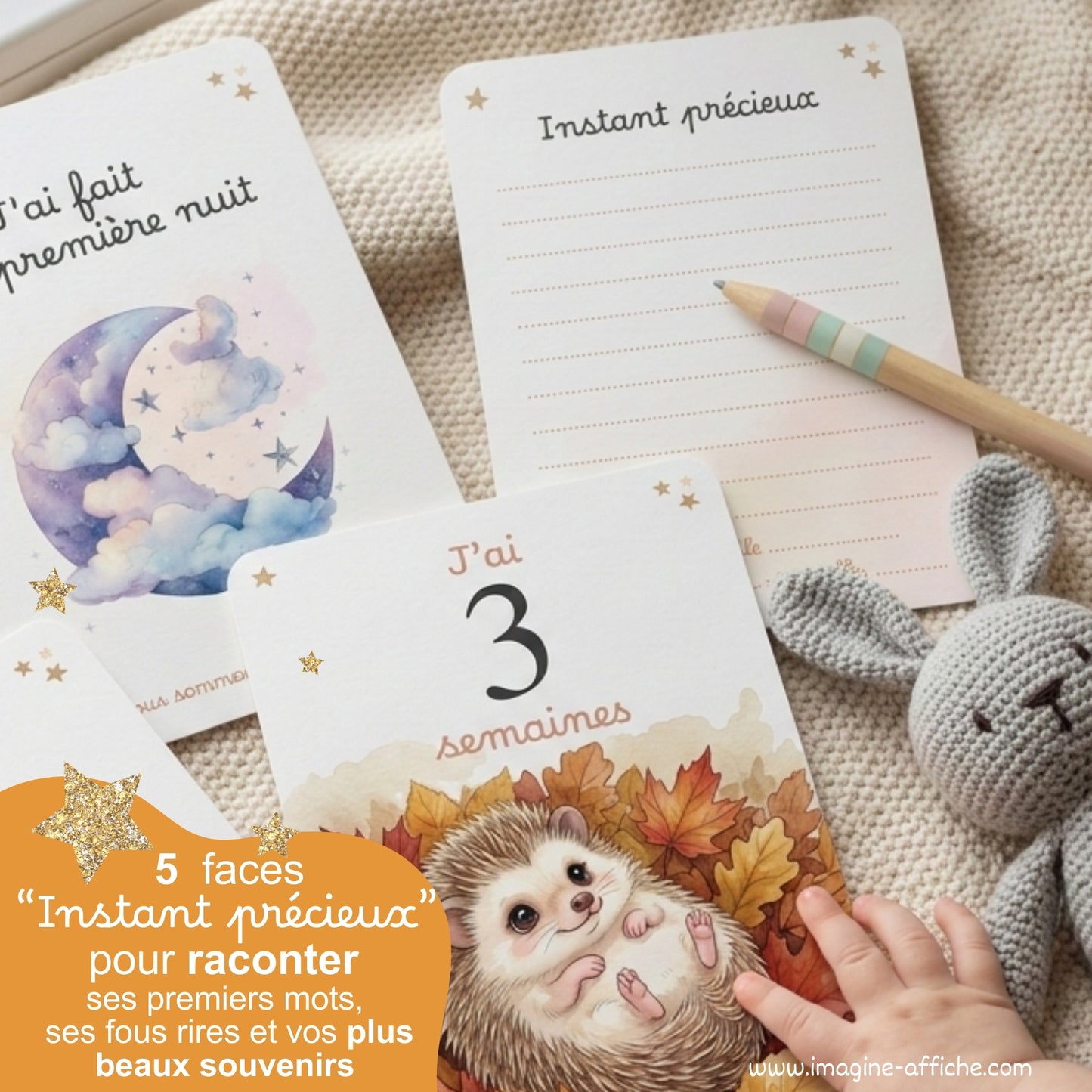 Des carte avec un espace pour écrire vos meilleures anecdotes