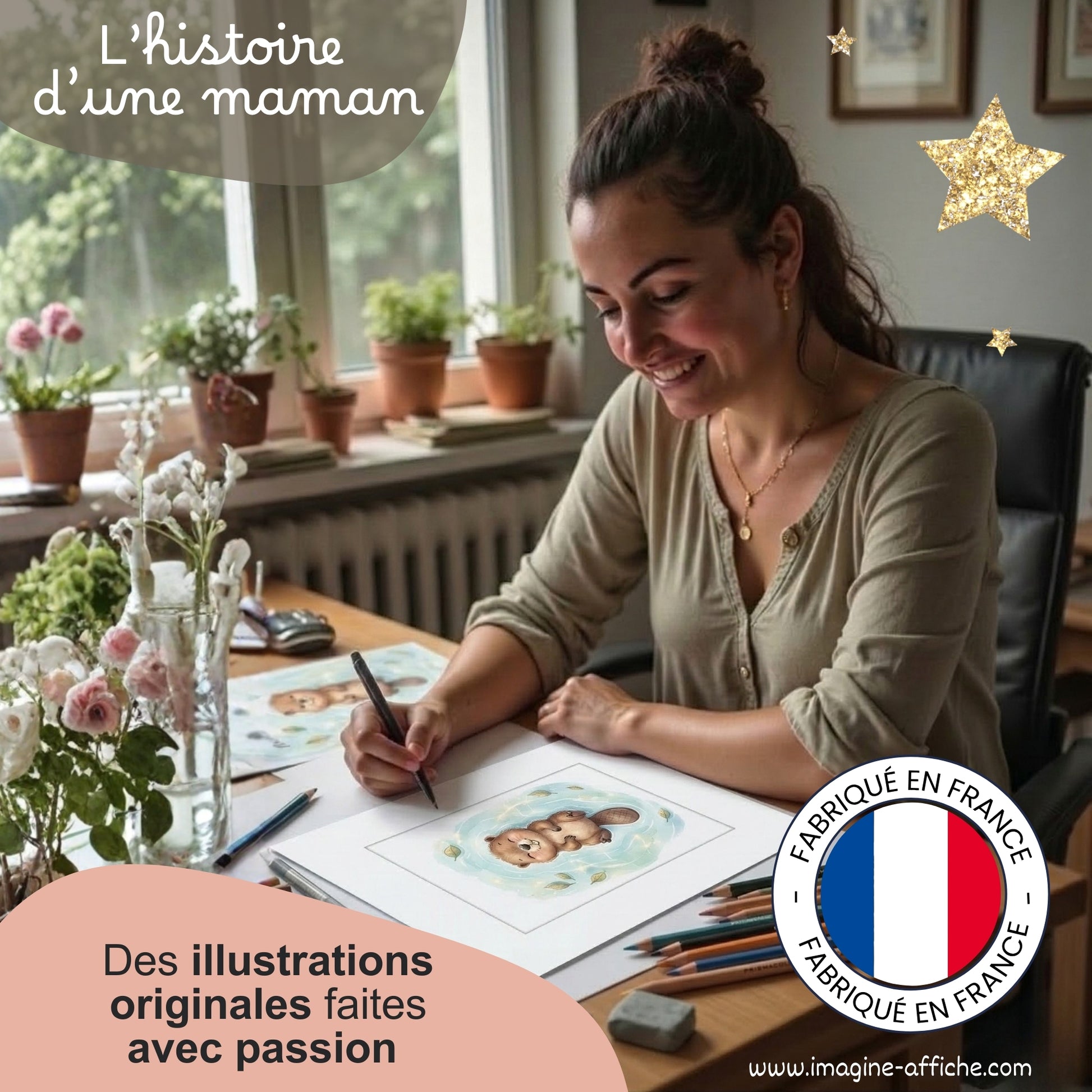 Manon maman créatrice graphiste et passionnées