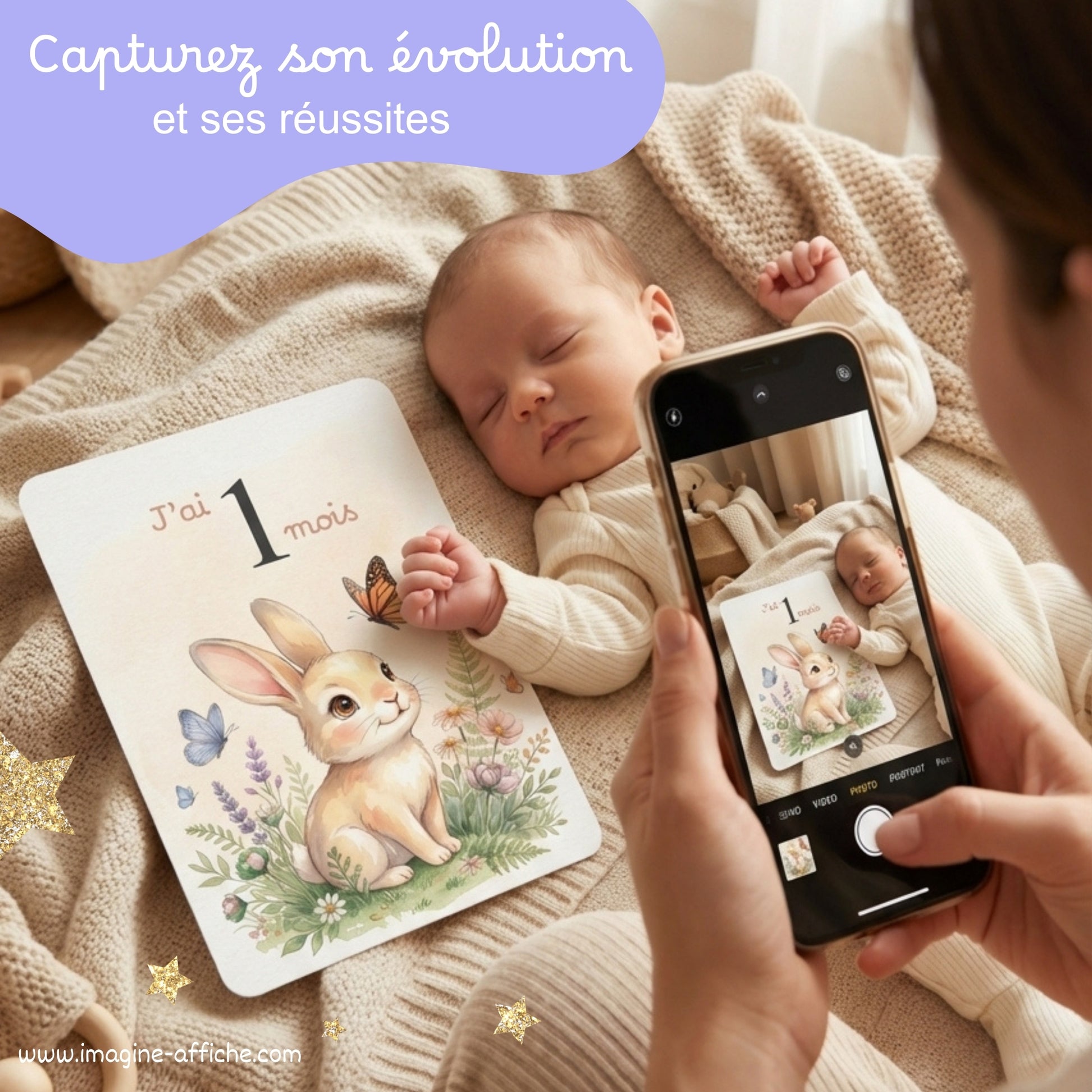 Cartes étapes pour faire des photos uniques à chaque étape clé de bébé