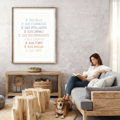 Poster Je Suis confiance en soi éducation bienveillante enfant

