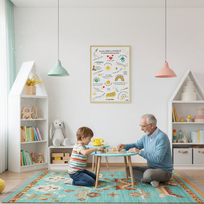 Affiche affirmations positives pour enfant en version garçon ou fille