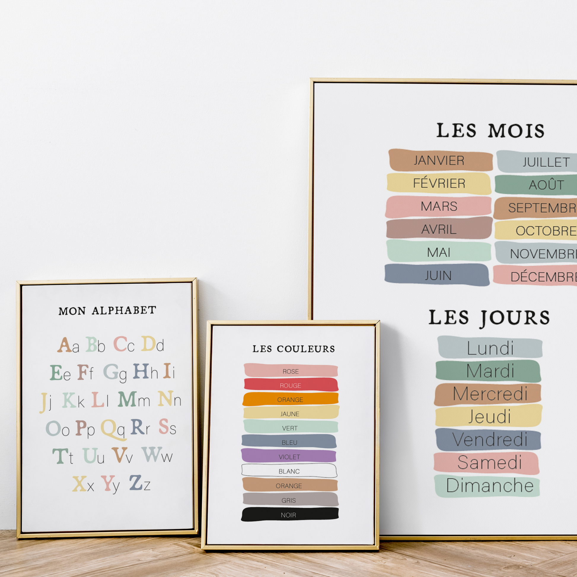 Décoration chambre enfant affiches éducatives - apprentissage ludique alphabet numéros