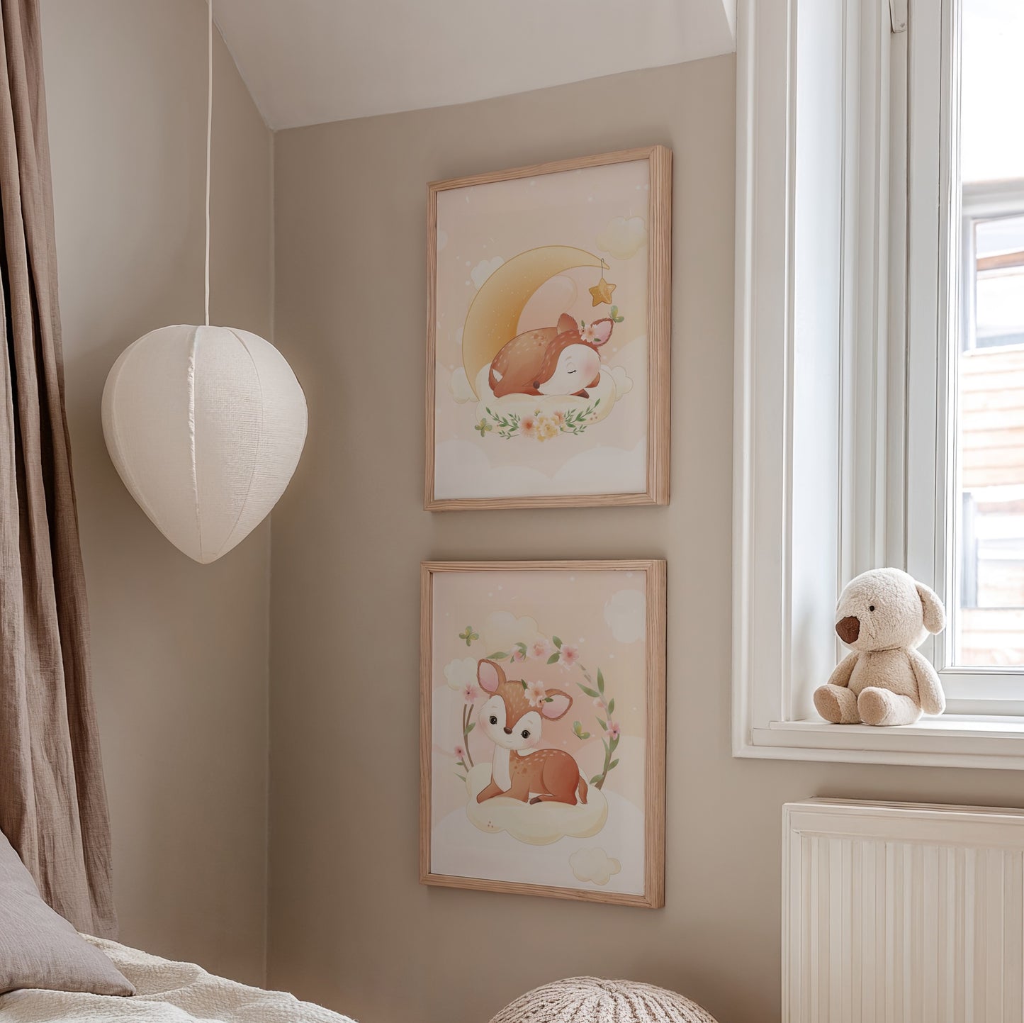 Poster biche mignonne éveil imagination décoration chambre enfant
