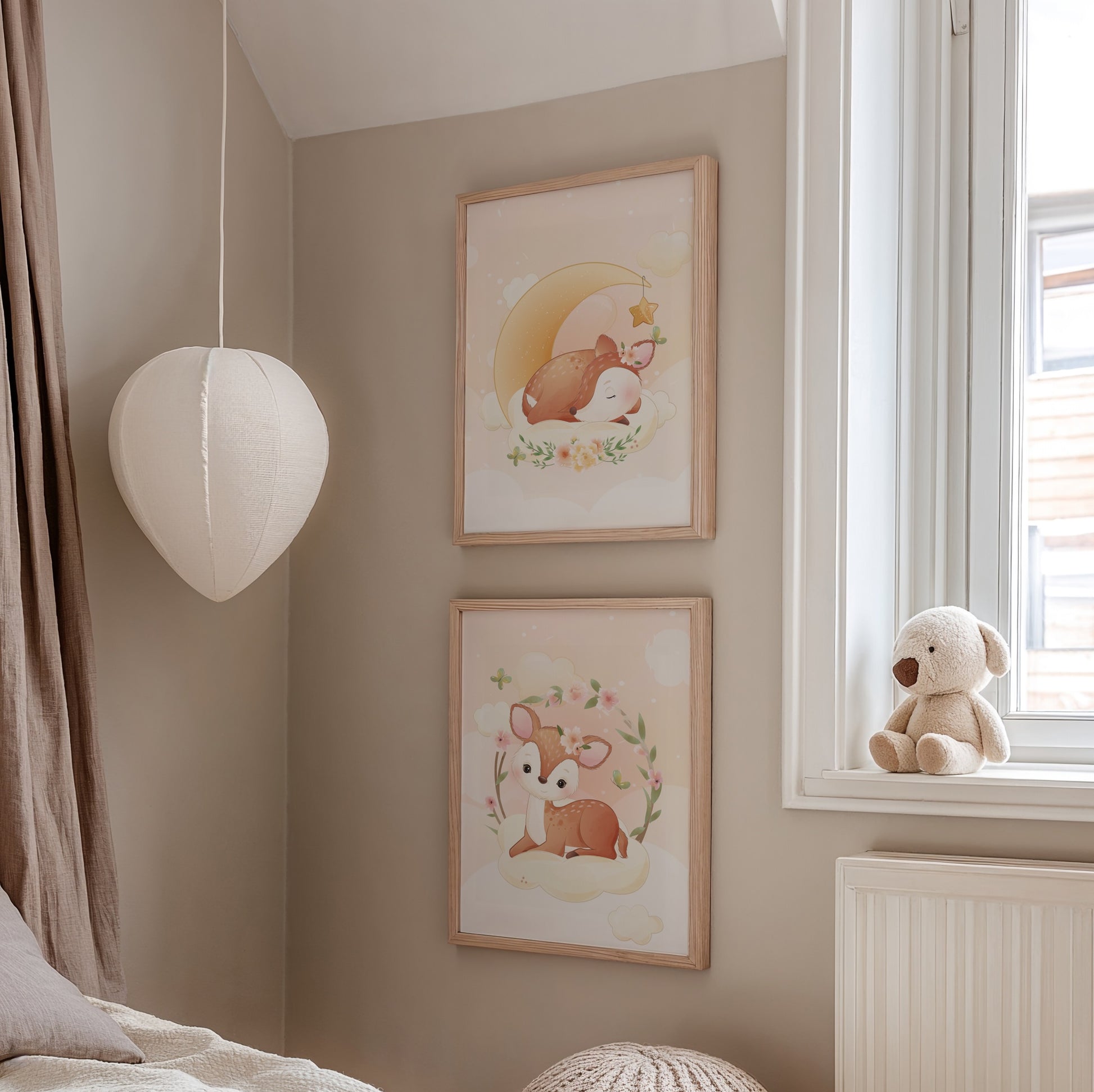 Poster biche mignonne éveil imagination décoration chambre enfant
