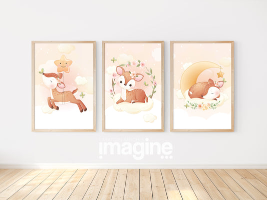 Affiches Biche mignonne illustration