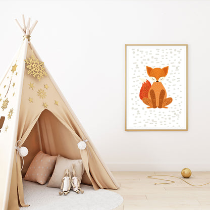 Lot de 4 Affiches Animaux de la Forêt – Décoration Chambre Bébé & Enfant – Imagine Affiche