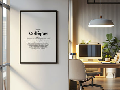 Affiche définition collègue