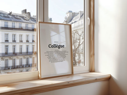 Affiche définition collègue