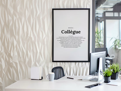 Affiche définition collègue