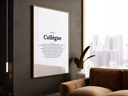 Affiche définition collègue