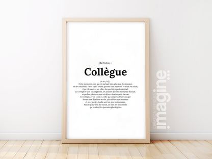 Affiche définition collègue