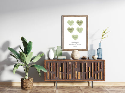 Affiche personnalisée mamie et petits enfants