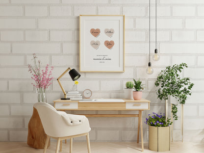 Affiche personnalisée mamie et petits enfants