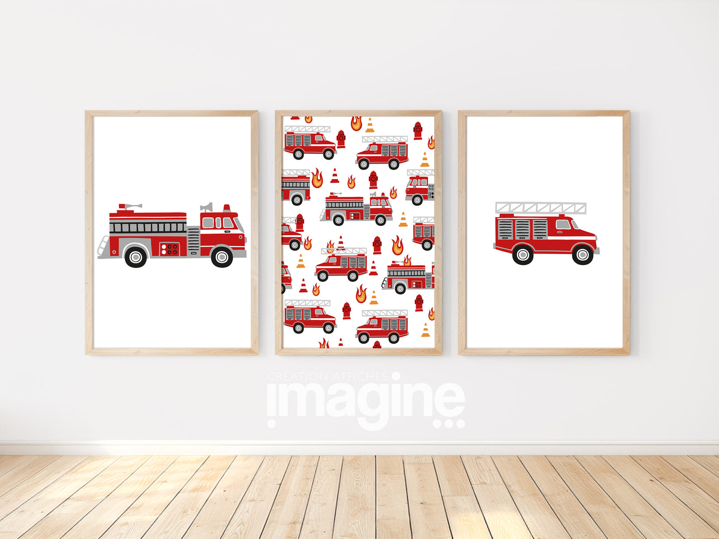 3 Affiches Thème Pompier pour Enfants | Éveillez l'Héroïsme et l'Imagination