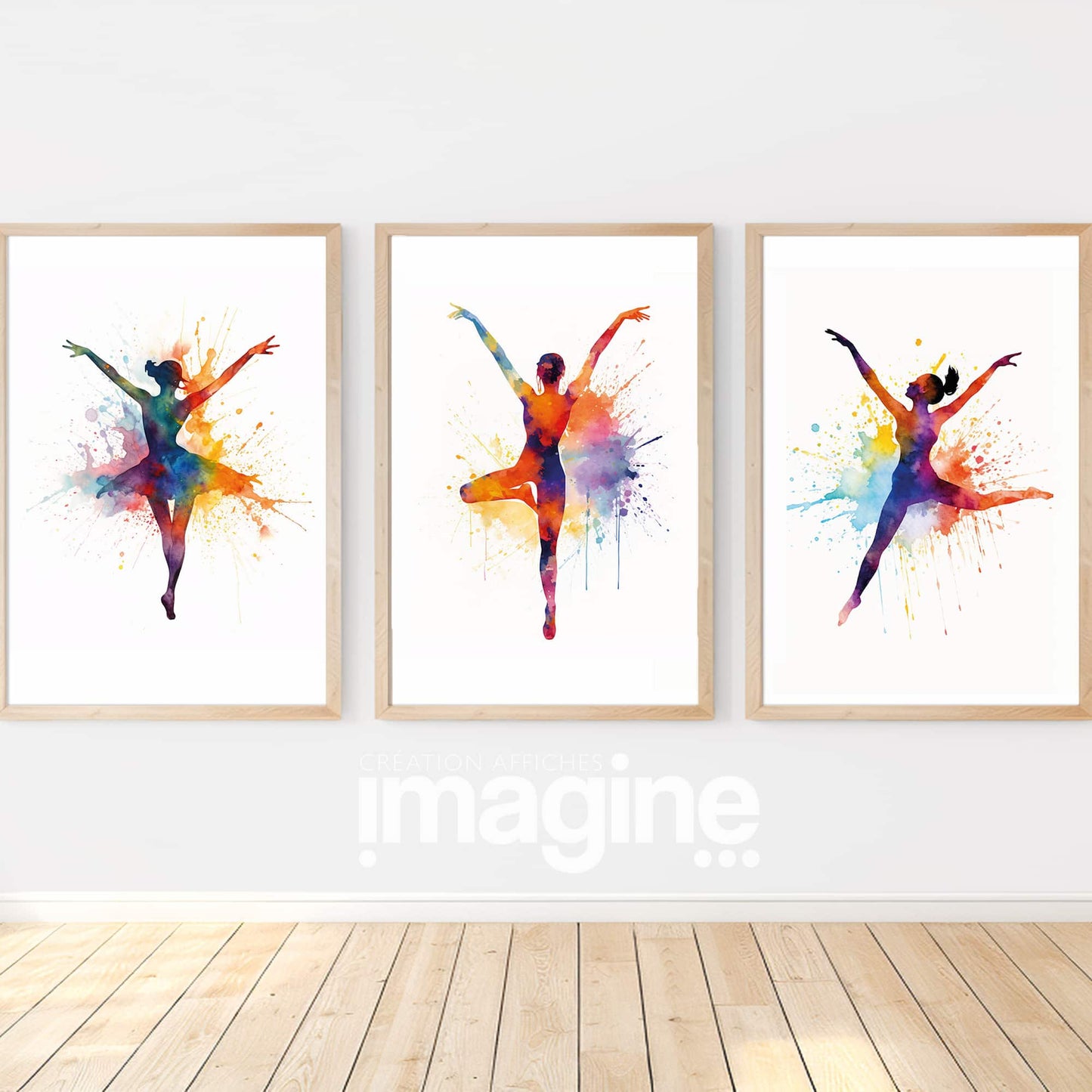 Trio d'Affiches Gymnastique Rythmique – Décoration Aquarelle & Inspiration