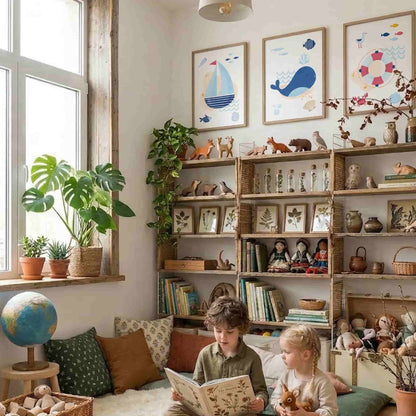 Set 3 Affiches Mer & Océan - Bateau Baleine Bouée