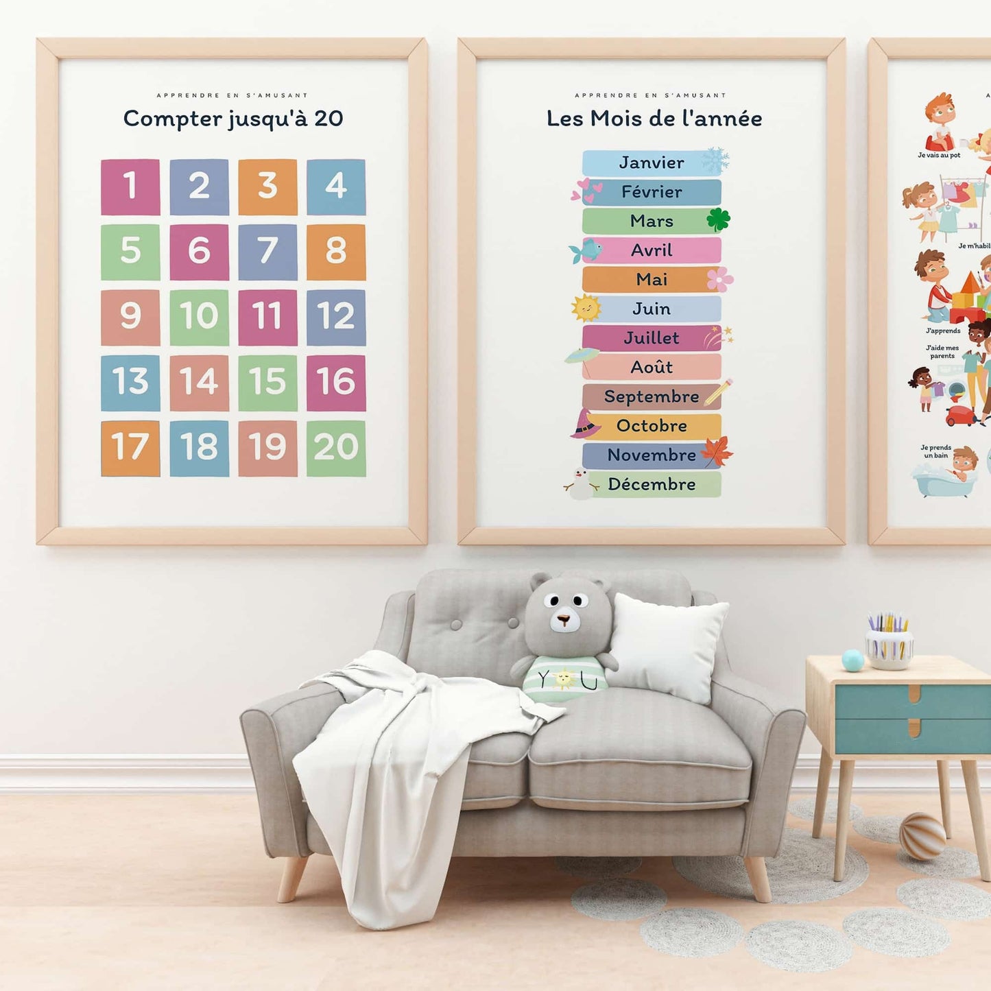 Affiche Apprendre à Compter jusqu'à 20