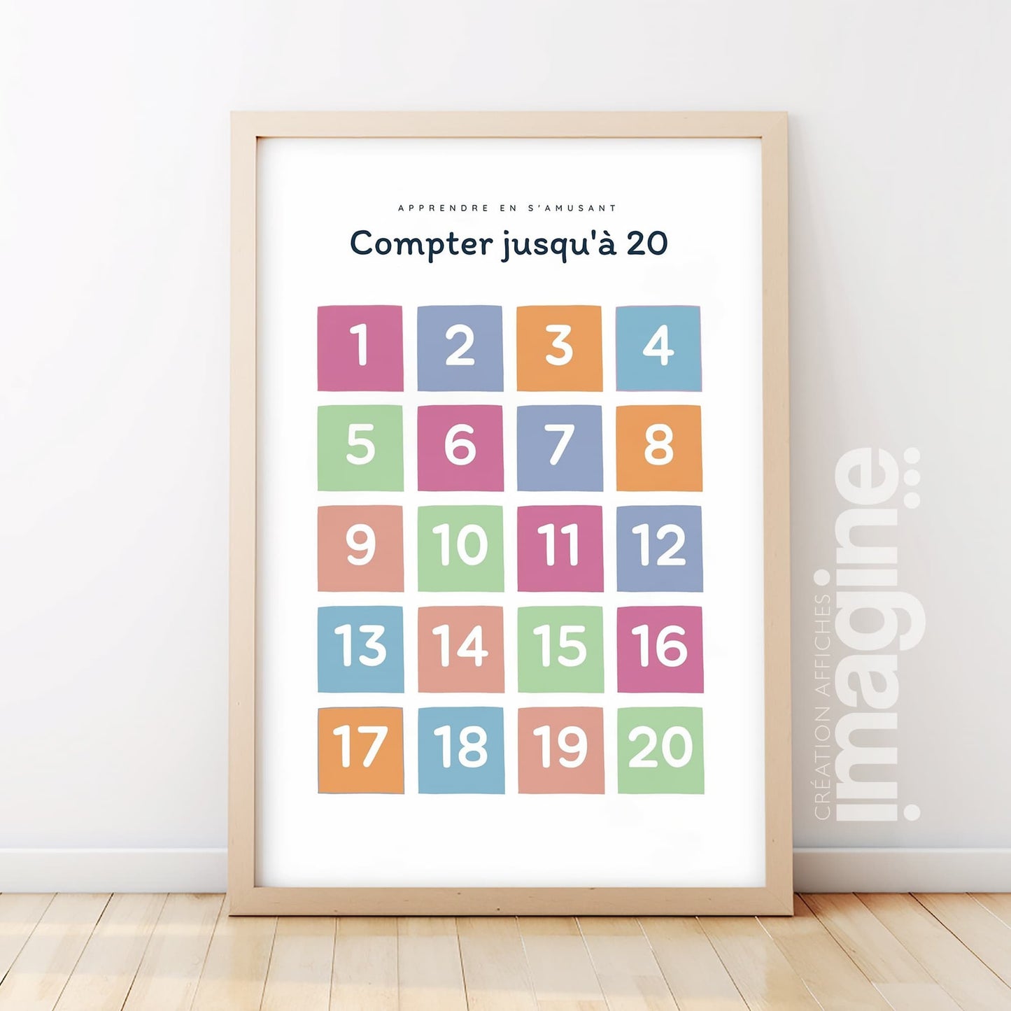 Affiche Apprendre à Compter jusqu'à 20