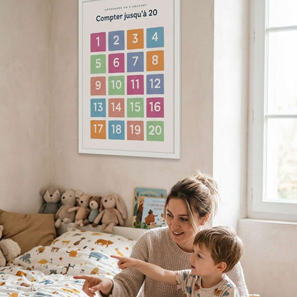 Affiche Apprendre à Compter jusqu'à 20
