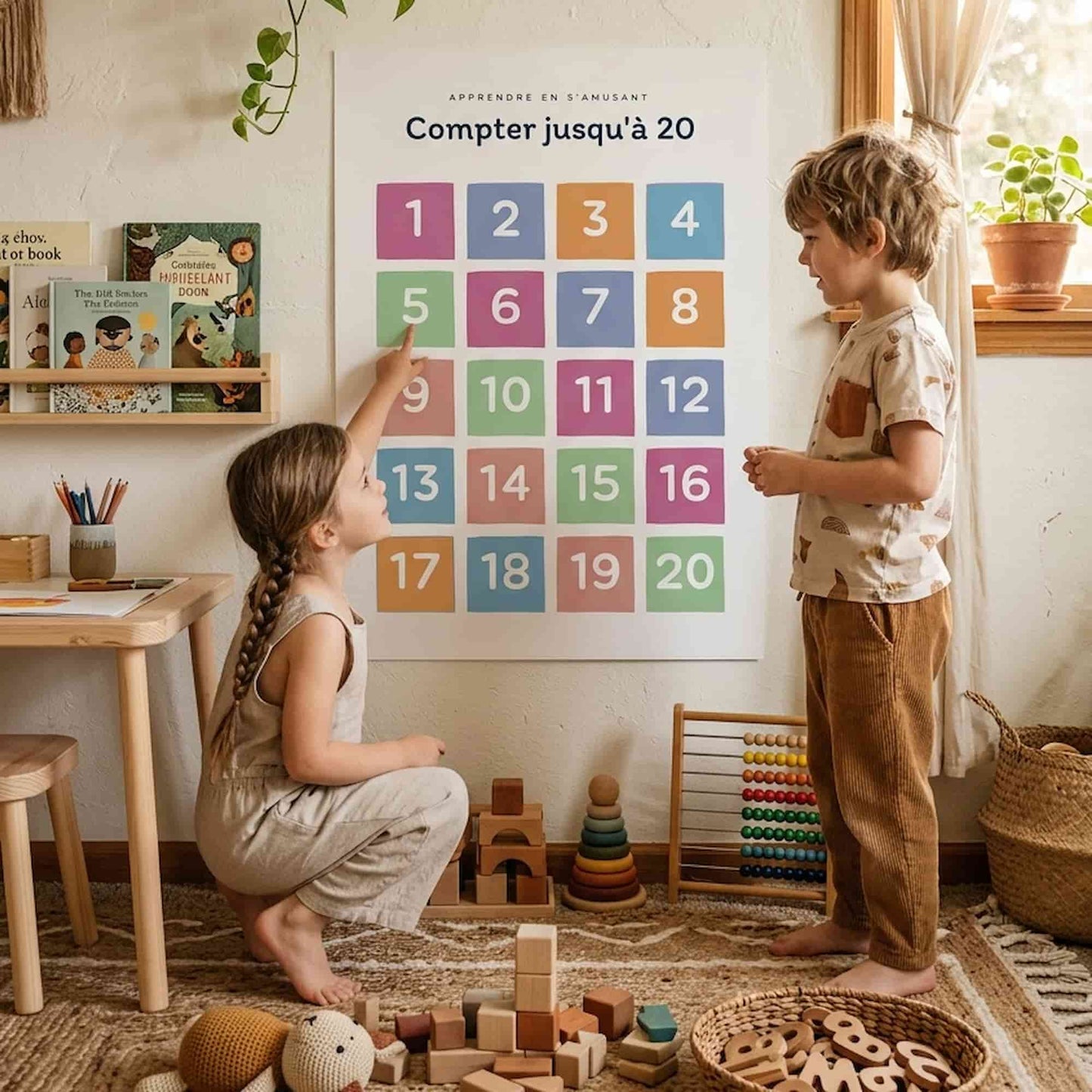 Affiche Apprendre à Compter jusqu'à 20