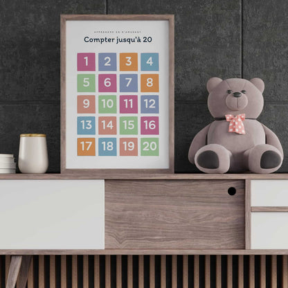 Affiche Apprendre à Compter jusqu'à 20