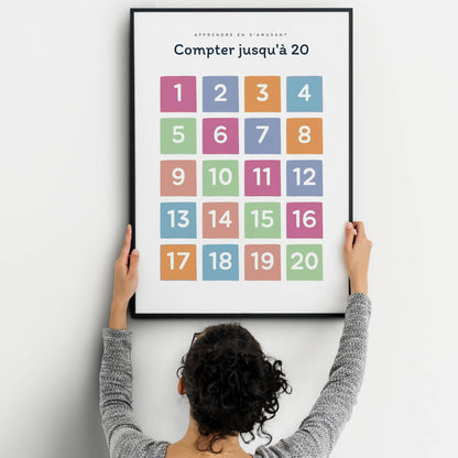 Affiche Apprendre à Compter jusqu'à 20